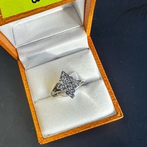 Sterling Silver Tanzanite & Diamond Ring